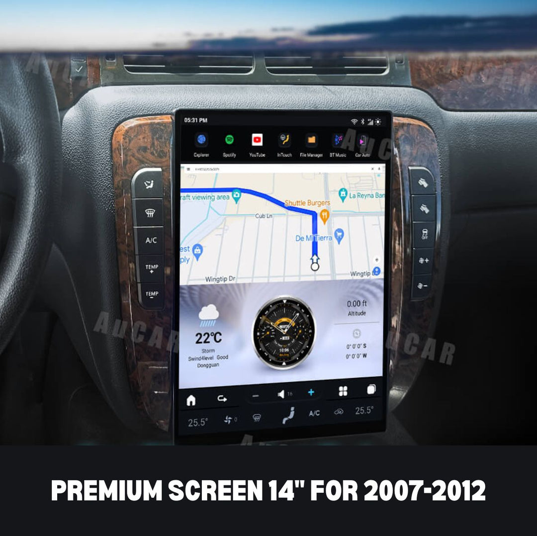 Chevrolet Silverado 2007-2012 Apple CarPlay & Android Auto Tesla Screen - Nifty City