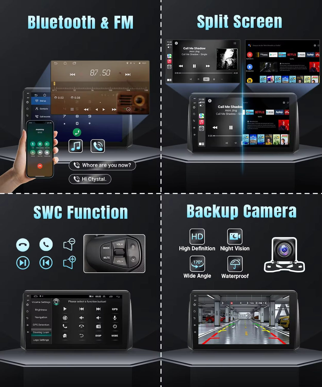 Chrysler Town and Country 2011-2016 Apple CarPlay & Android Auto Integration Screen