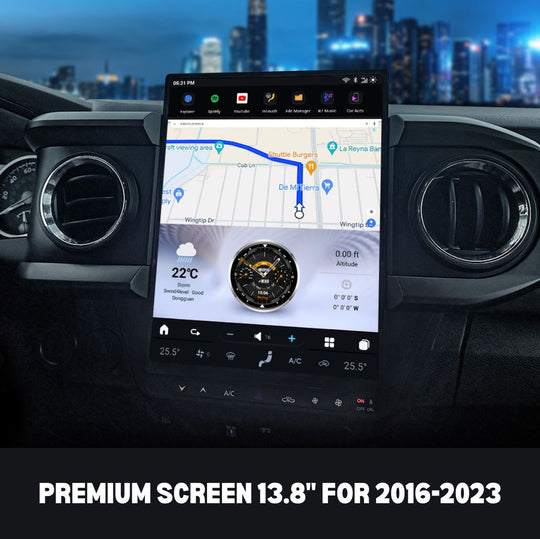 Tesla Screen Toyota Tacoma 2005-2023 Apple CarPlay Android Auto - Nifty City