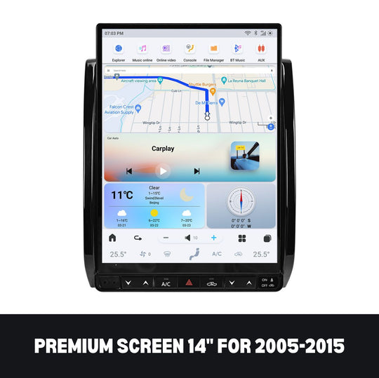 Tesla Screen Toyota Tacoma 2005-2023 Apple CarPlay Android Auto - Nifty City
