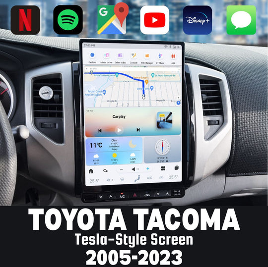 Tesla Screen Toyota Tacoma 2005-2023 Apple CarPlay Android Auto - Nifty City