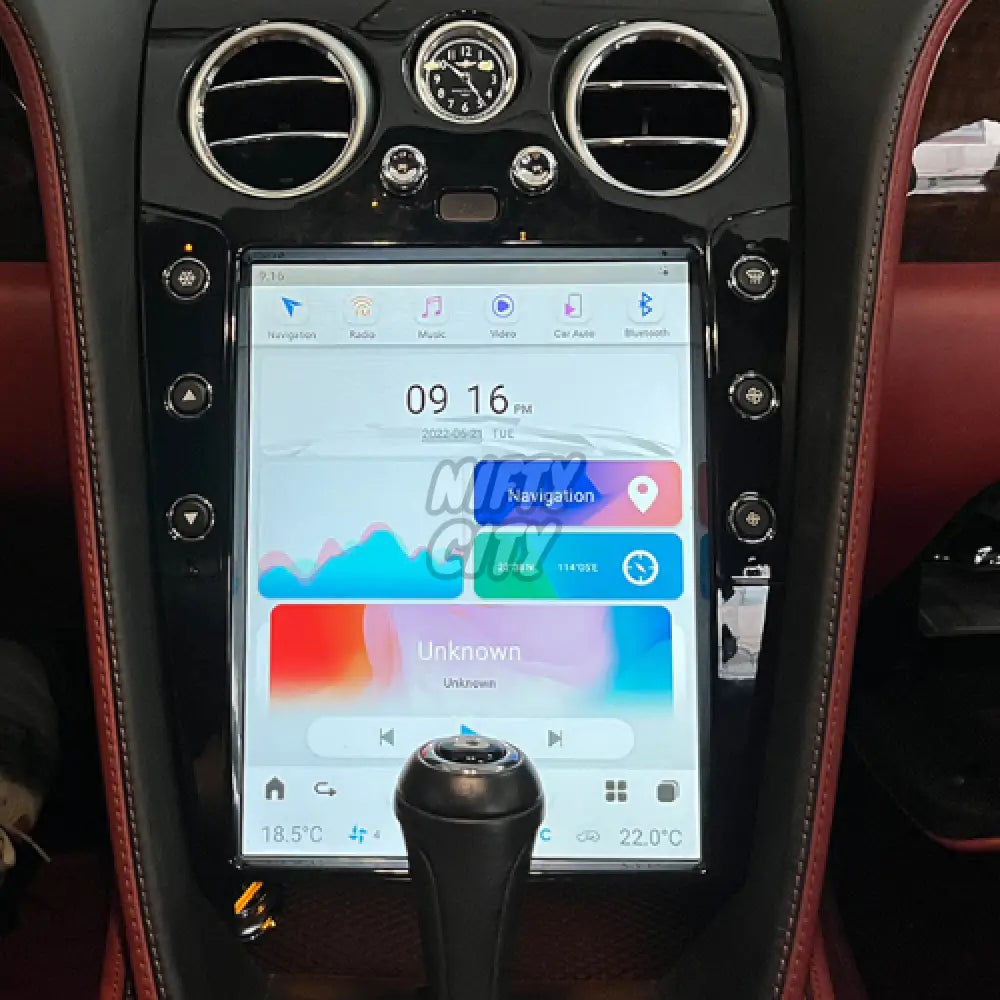 Bentley Continental 2003-2019 Apple CarPlay & Android Auto Tesla-Style - Nifty City