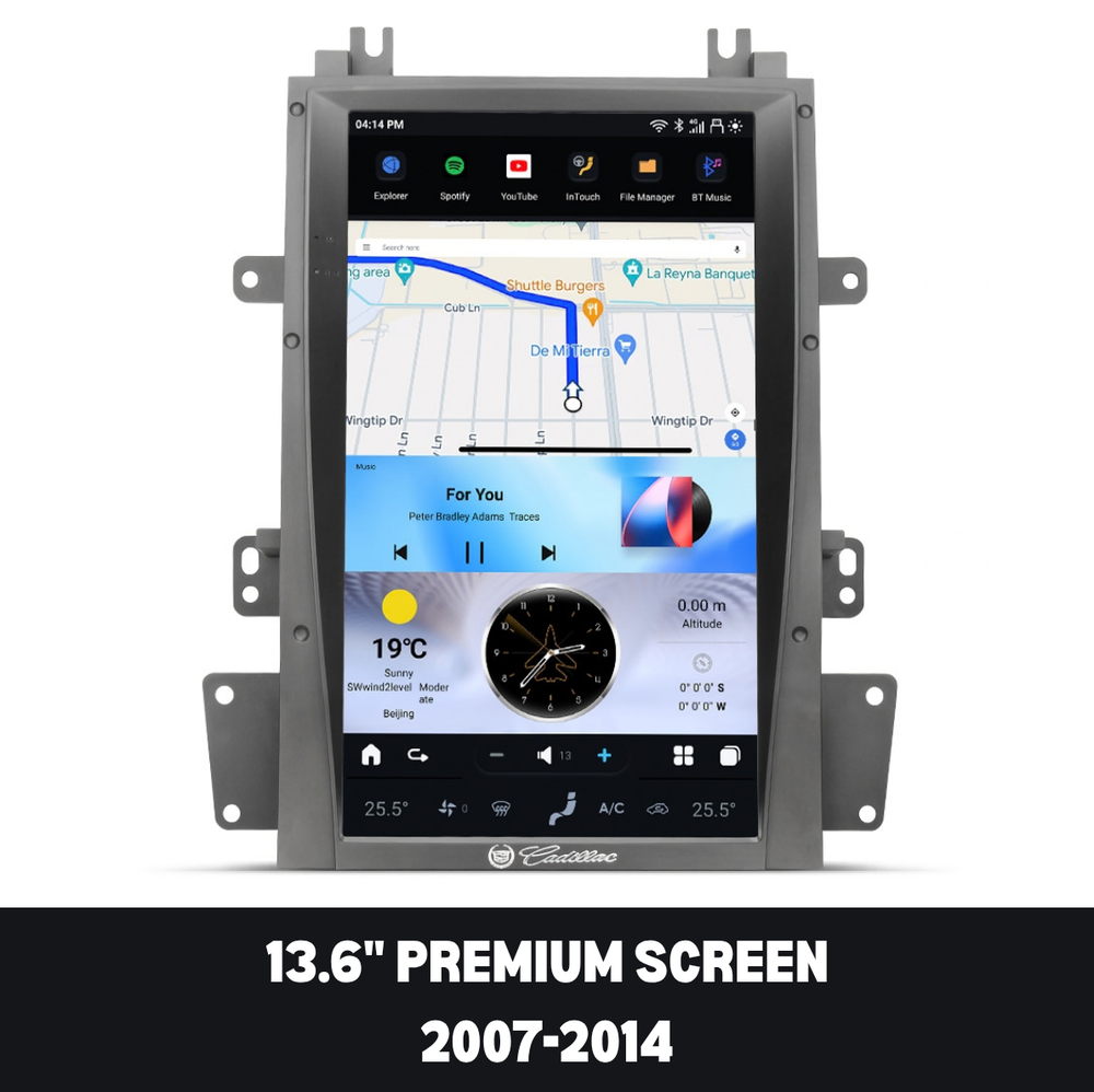 Cadillac Escalade 13.6-inch Premium Android 13 screen for 2007-2014