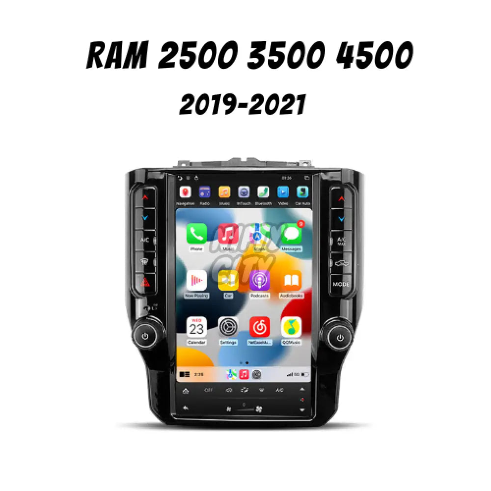 Dodge RAM 2500 3500 4500 2019-2021 Apple CarPlay & Android Auto Tesla-Style - Nifty City