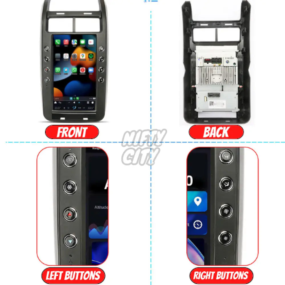 Fiat Freemont 2008-2013 Apple CarPlay & Android Auto Tesla-Style 13.6" - Nifty City