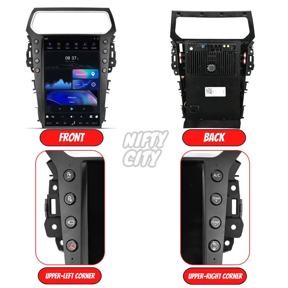 Ford Explorer 2011-2019 Apple CarPlay & Android Auto Tesla-Style 14.4" - Nifty City