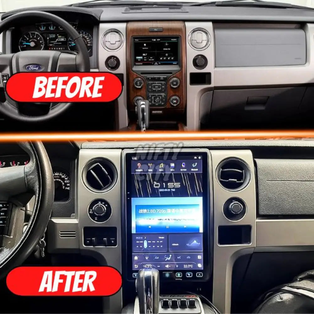 Ford F-150 2009-2020 Apple CarPlay & Android Auto Tesla-Style 14.4" - Nifty City
