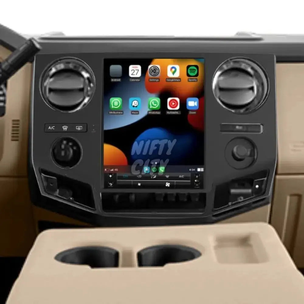Ford F250 F350 F450 F650 2010-2016 Apple CarPlay & Android Auto Tesla-Style 12.1" - Nifty City
