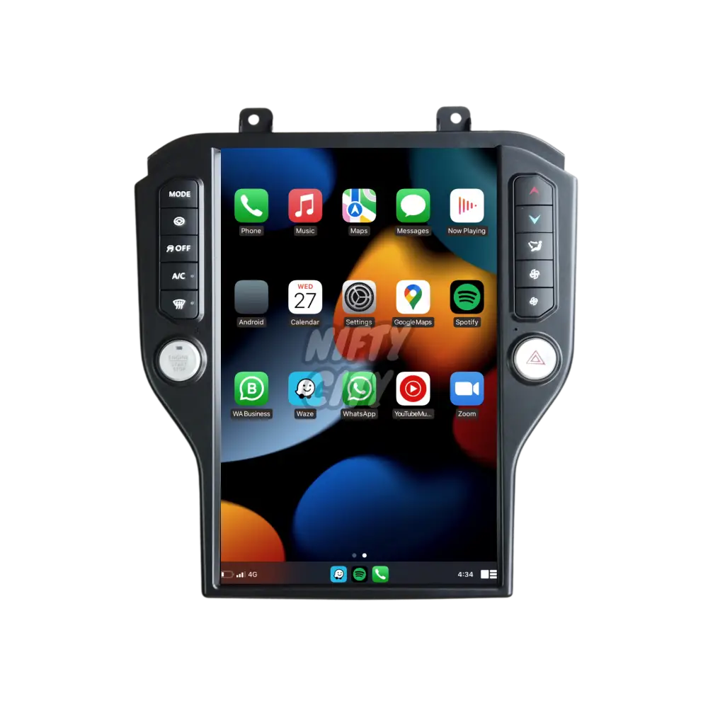 Ford Mustang 2015-2019 Apple CarPlay & Android Auto Tesla-Style 14.5" - Nifty City