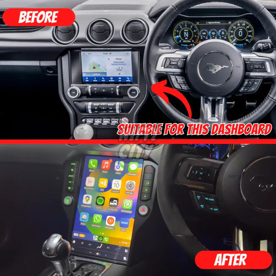 Ford Mustang 2015-2023 Apple CarPlay & Android Auto Tesla-Style 14.5" - Nifty City