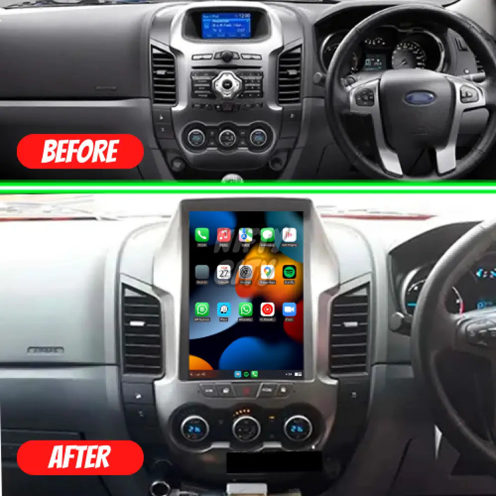 Ford Ranger 2015-2022 Apple CarPlay & Android Auto Tesla-Style 12.3" - Nifty City