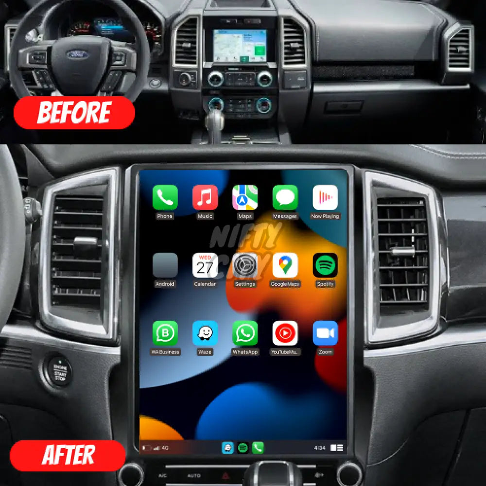 Ford Raptor 2015-2022 Apple CarPlay & Android Auto Tesla-Style 12.3" - Nifty City