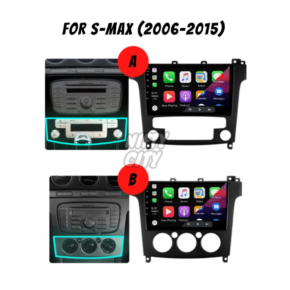 Ford S-MAX 2006-2015 Apple CarPlay & Android Auto Integration - Nifty City