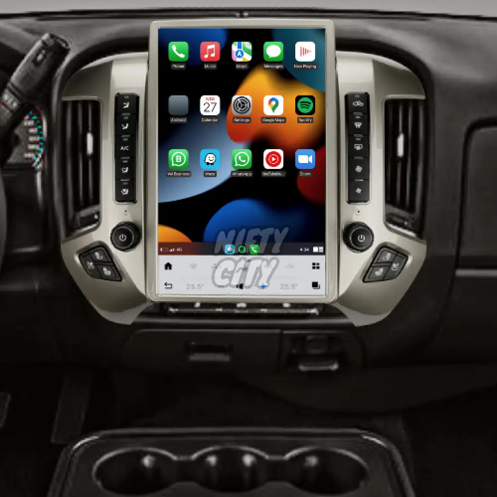 GMC Sierra 2014-2018 Apple CarPlay & Android Auto Tesla-Style 14.5" - Nifty City