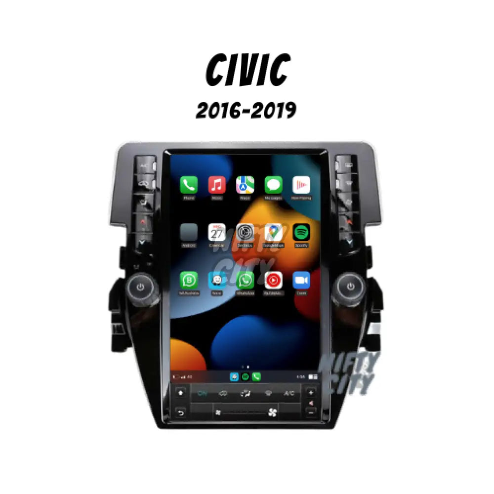 Honda Civic 2006-2020 Apple CarPlay & Android Auto Tesla-Style - Nifty City