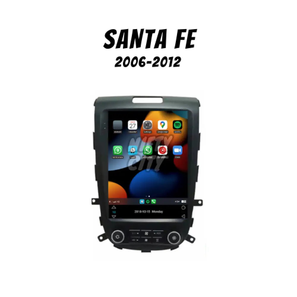 Hyundai Santa Fe 2006-2012 Apple CarPlay & Android Auto Tesla-Style - Nifty City
