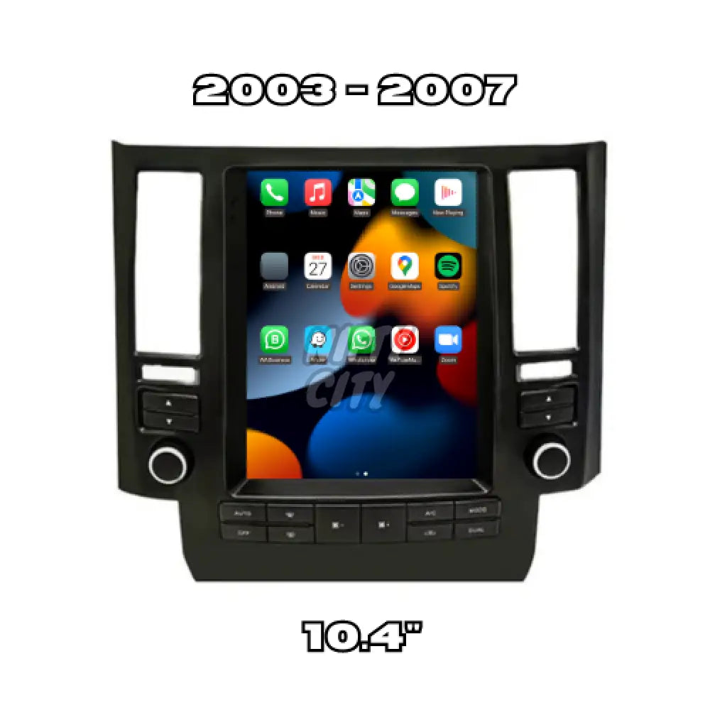 Infiniti FX35 FX45 FX37 FX50 2003-2014 Apple CarPlay & Android Auto Tesla-Style - Nifty City