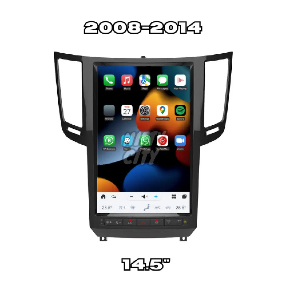 Infiniti FX35 FX45 FX37 FX50 2003-2014 Apple CarPlay & Android Auto Tesla-Style - Nifty City