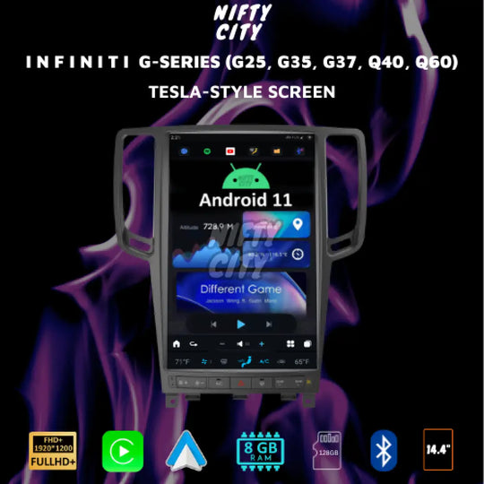 Infiniti G37 2007-2013 Apple CarPlay & Android Auto Tesla-Style 14.4" - Nifty City