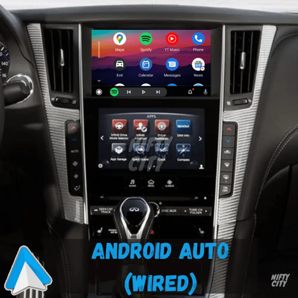 Infiniti Q60 2013-2020 Wireless Apple CarPlay & Android Auto OEM Integration - Nifty City