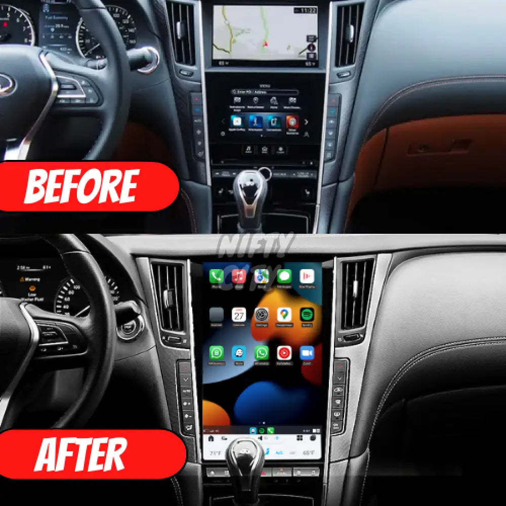 Infiniti Q60 2016-2020 Apple CarPlay & Android Auto Tesla-Style 13.6" - Nifty City