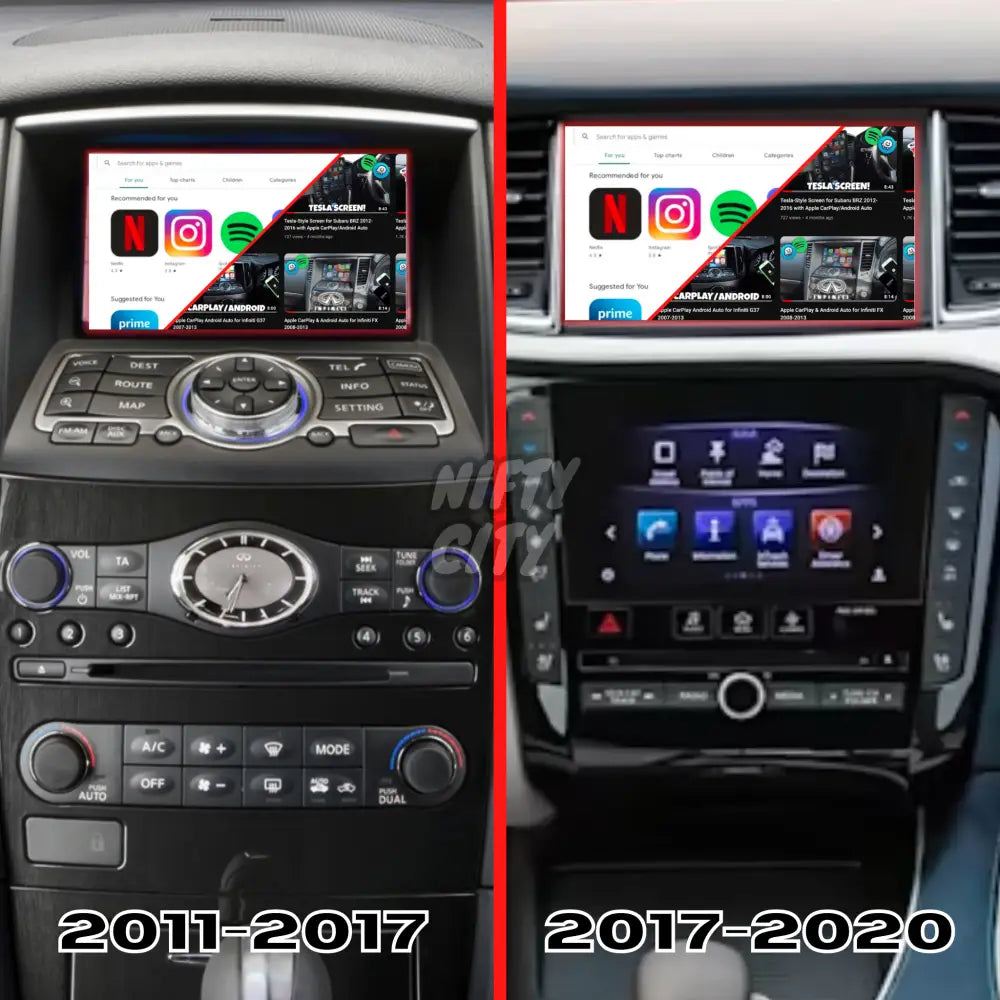 Infiniti QX50 2011-2020 Apple CarPlay & Android Auto (Advanced) - Nifty City