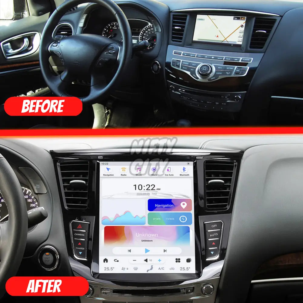 Infiniti QX60 2013-2020 Apple CarPlay & Android Auto Tesla-Style 12.1" - Nifty City