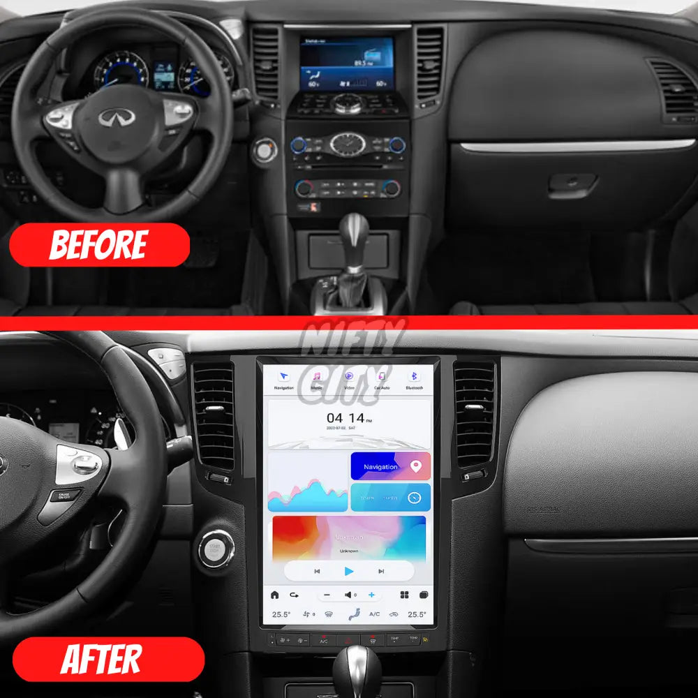 Infiniti QX70 2013-2018 Apple CarPlay & Android Auto Tesla-Style - Nifty City