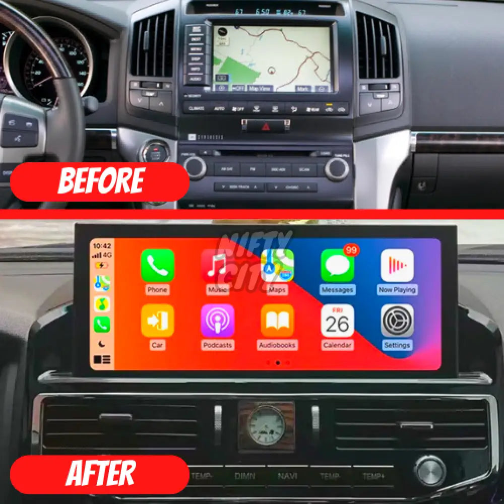 LandCruiser 2008-2015 Apple CarPlay & Android Auto Ultra-Wide Screen 13.3" - Nifty City