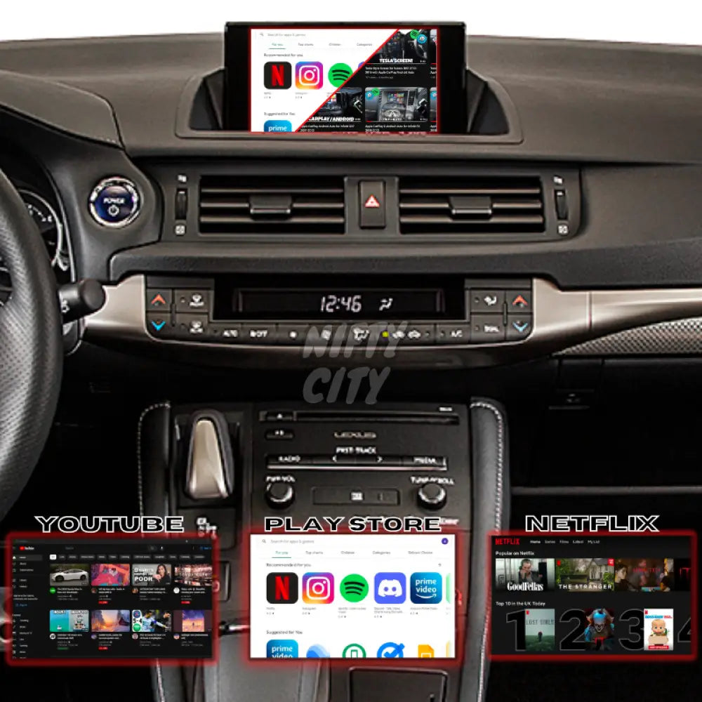 Lexus CT 200h 2013-2020 Apple CarPlay & Android Auto (Advanced) - Nifty City