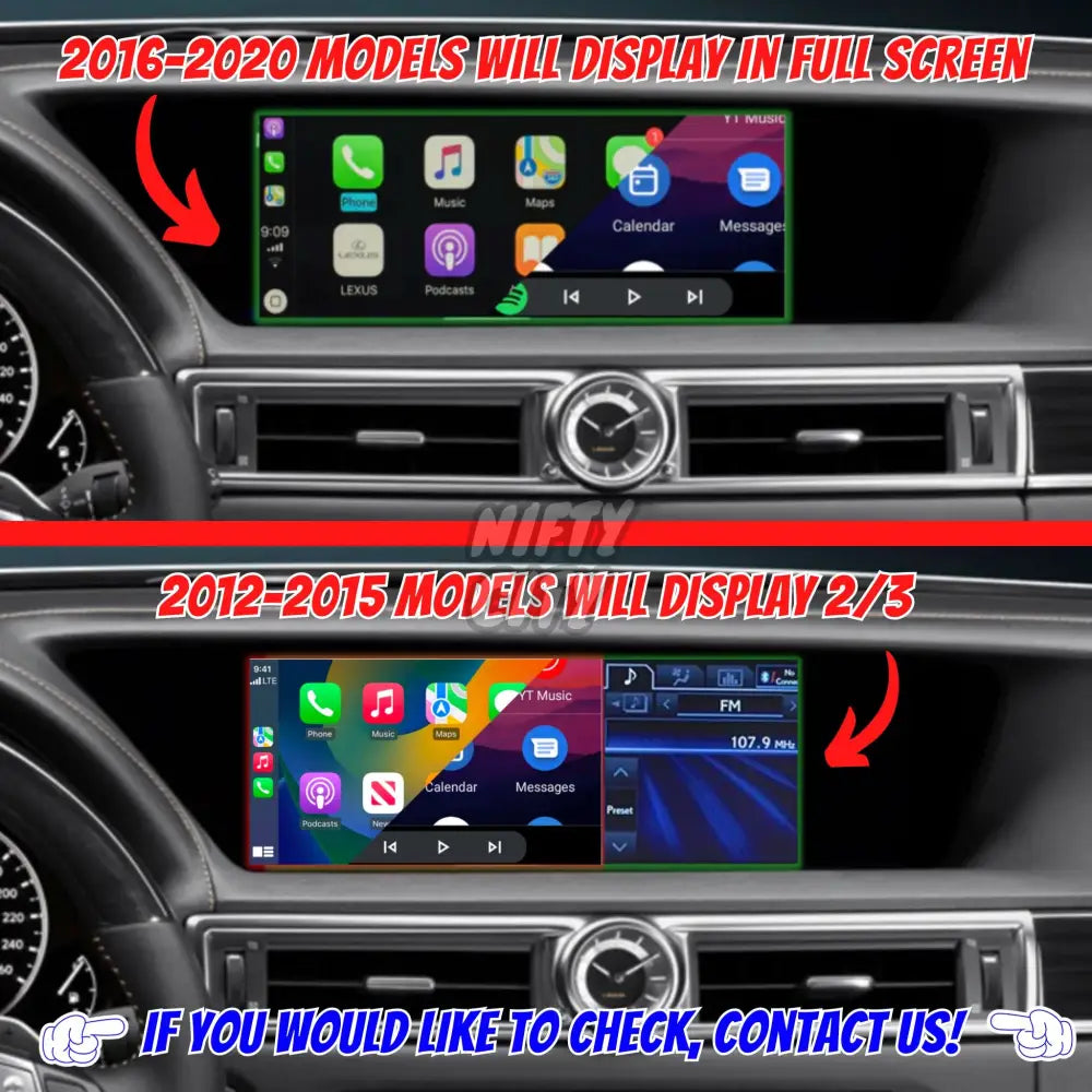 Lexus GS OEM Integrated CarPlay System | Wireless | Plug & Play