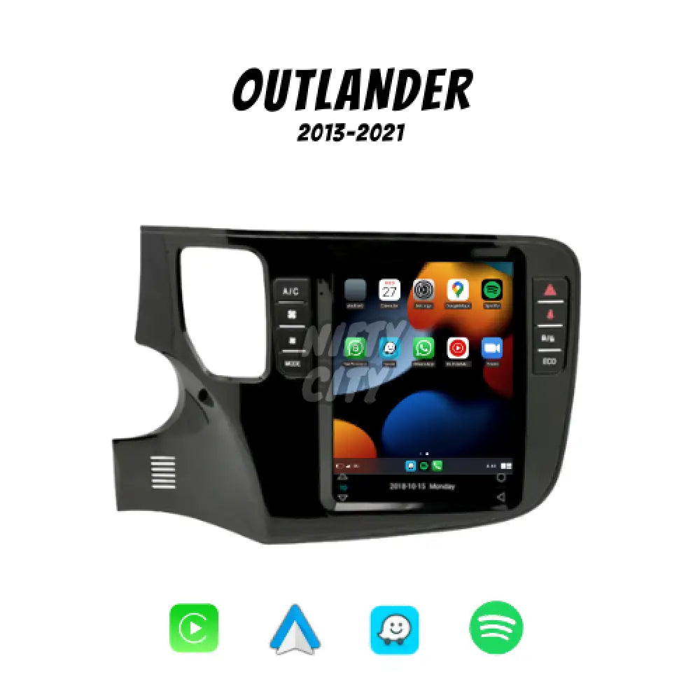 Mitsubishi Outlander 2005-2021 Apple CarPlay & Android Auto Tesla-Style - Nifty City