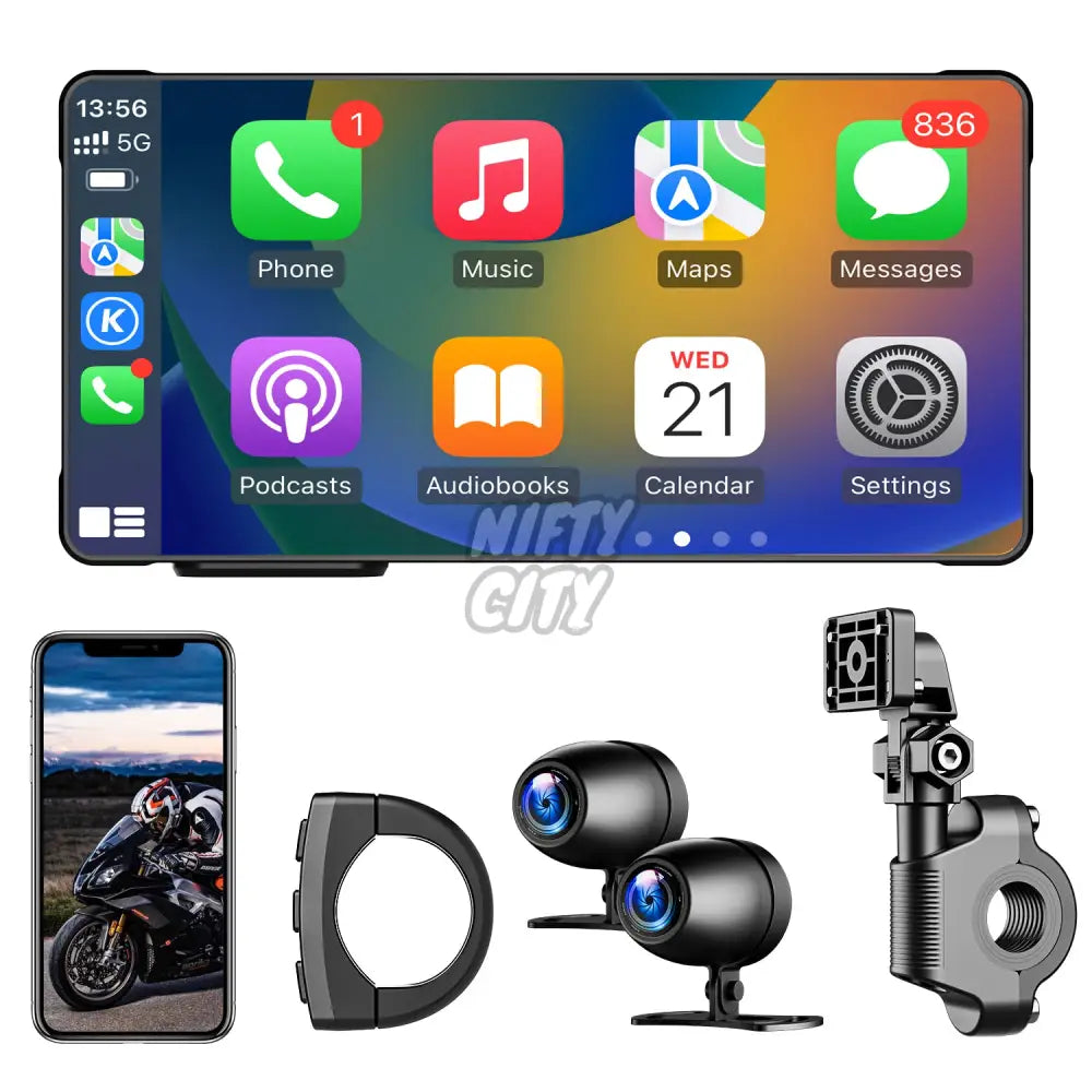 Nifty BikePlay (Portable Apple CarPlay & Android Auto) - Nifty City