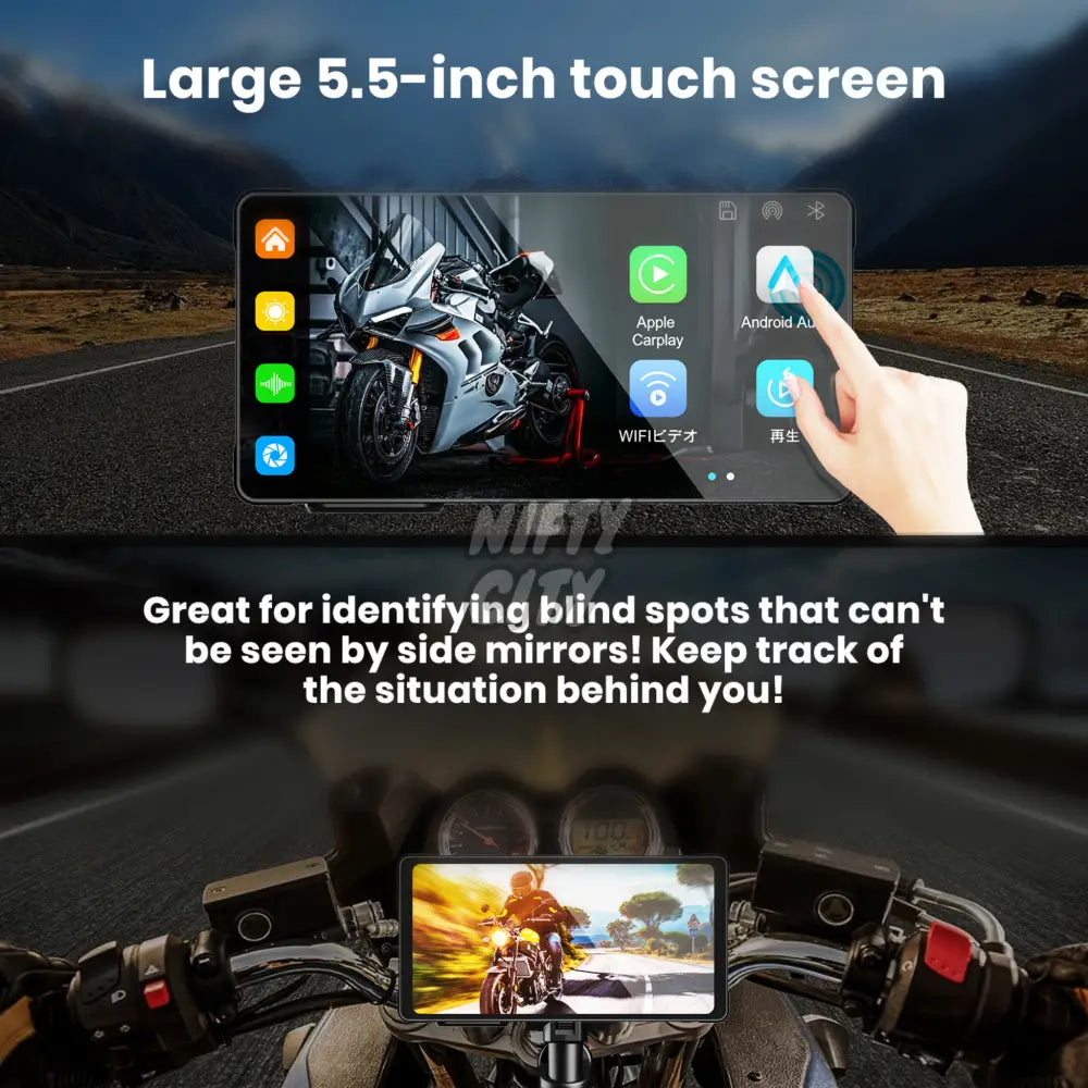 Nifty BikePlay (Portable Apple CarPlay & Android Auto) - Nifty City