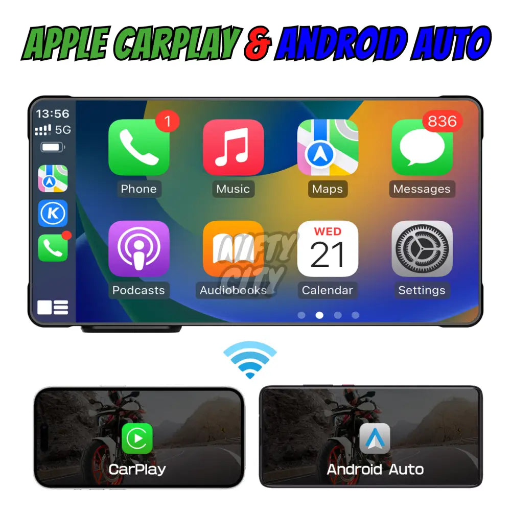 Nifty BikePlay (Portable Apple CarPlay & Android Auto) - Nifty City