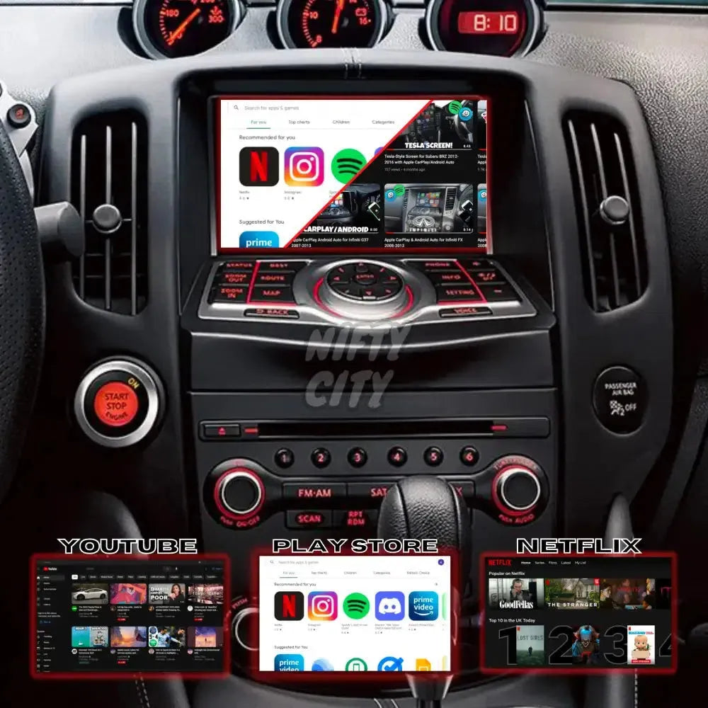 Nissan 370Z 2009-2021 Apple CarPlay & Android Auto (Advanced) - Nifty City