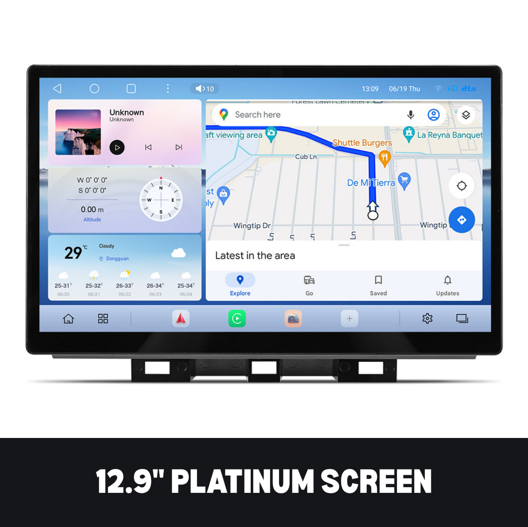 Nissan GT-R R35 12.9-inch Platinum screen split-screen navigation