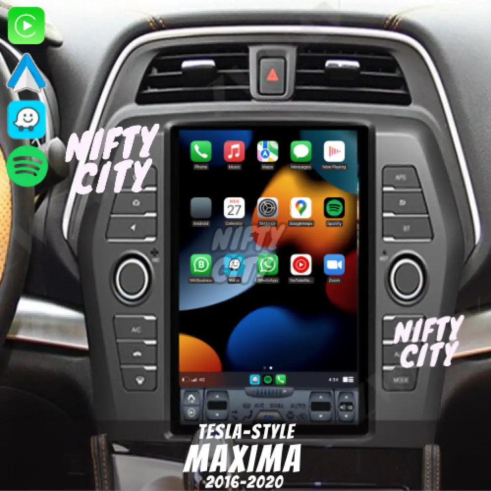 Nissan Maxima 2009-2020 Apple CarPlay & Android Auto Tesla-Style - Nifty City