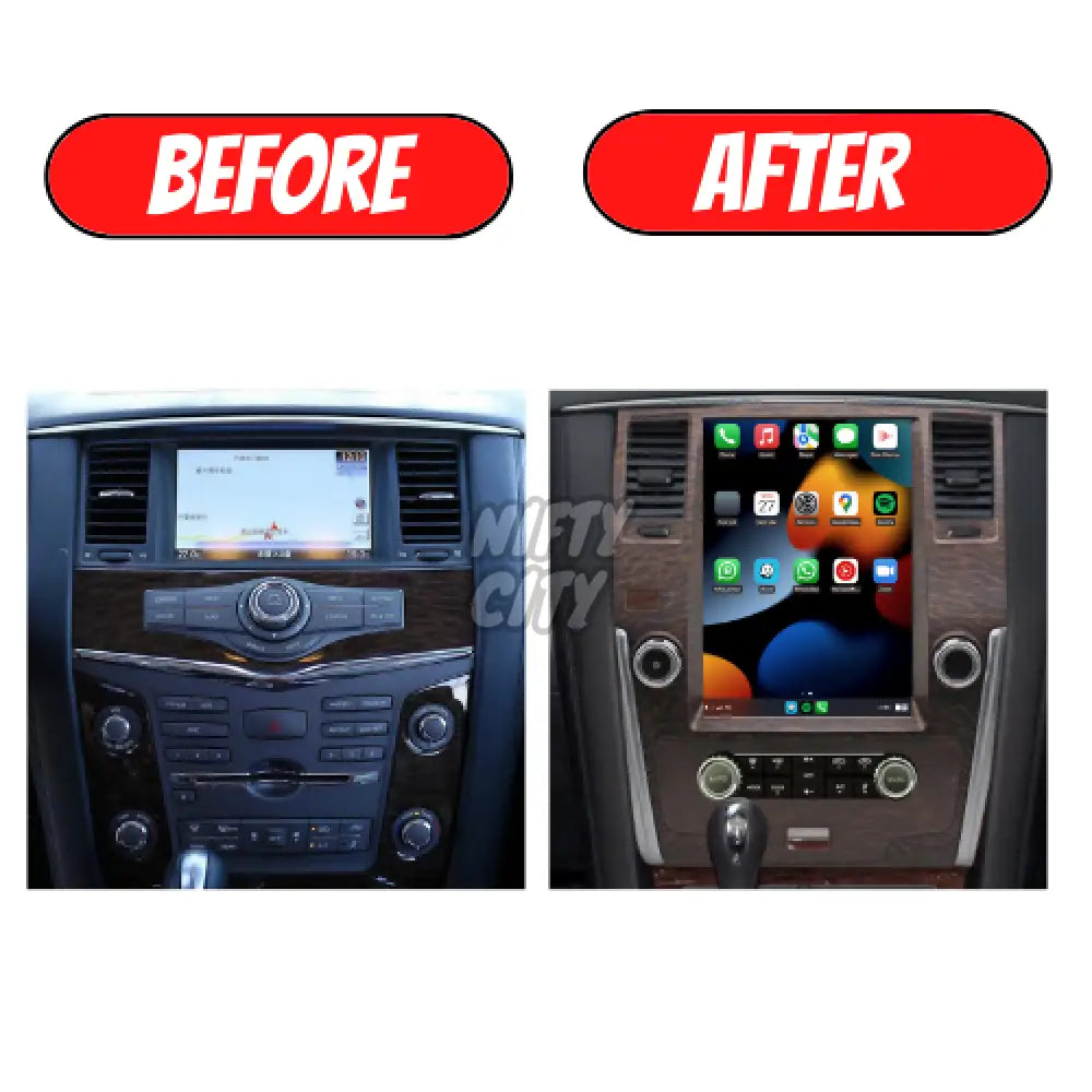 Nissan Patrol 2010-2021 Apple CarPlay & Android Auto Tesla-Style - Nifty City