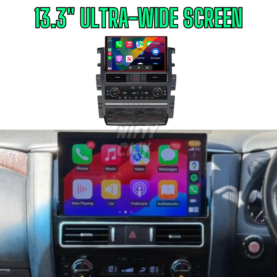 Nissan Patrol 2010-2021 Fitout Set (13.3" Screen + 12.3" Digital Cluster + Centre Console) - Nifty City