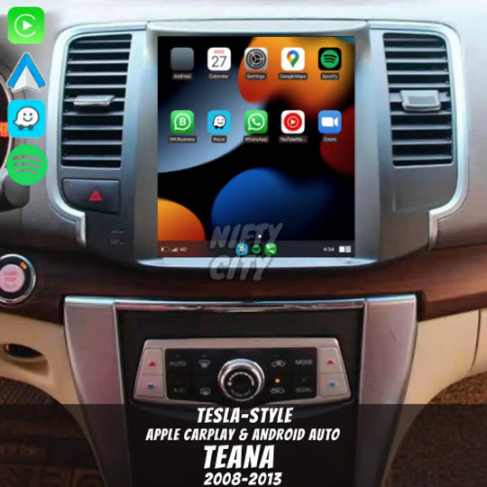 Nissan Teana 2008-2018 Apple CarPlay & Android Auto Tesla-Style - Nifty City