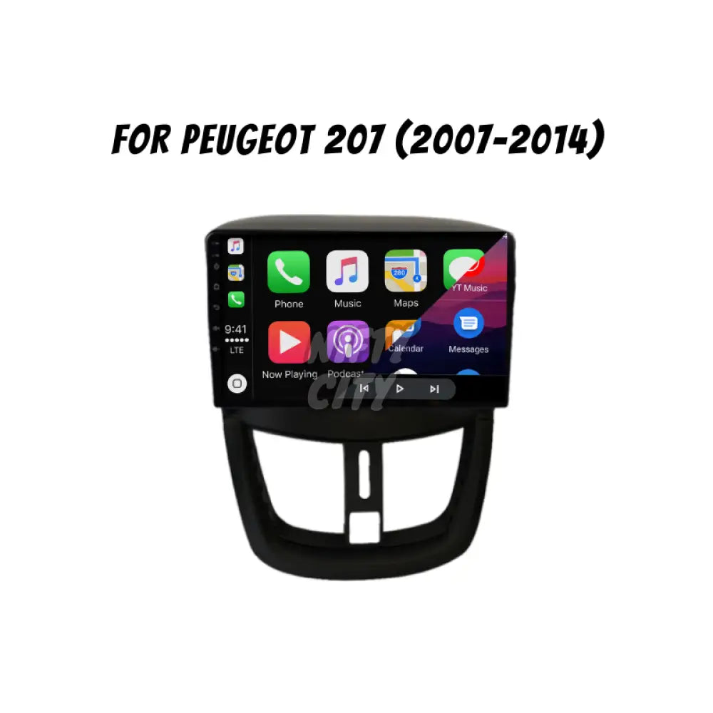Peugeot 207 2007-2014 Apple CarPlay & Android Auto Integration - Nifty City