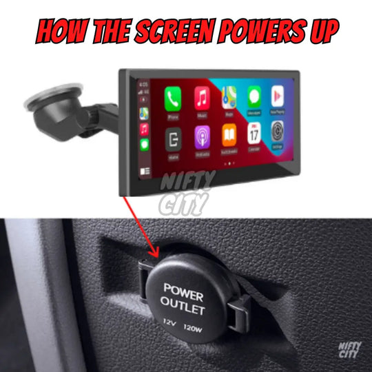 Portable Standalone Wireless Apple CarPlay & Wireless Android Auto - Nifty City