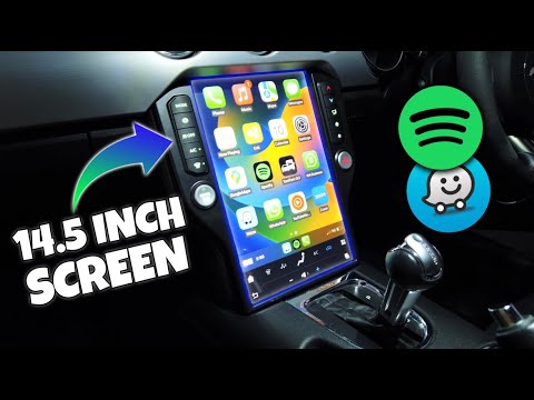 Ford Mustang Tesla Screen With Apple CarPlay Android Auto