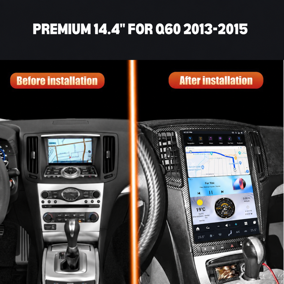 Infiniti Q60 2013-2015 Premium screen before and after