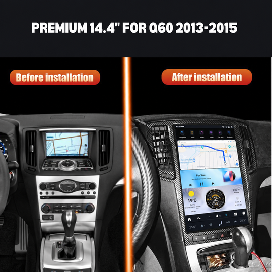 Infiniti Q60 2013-2015 Premium screen before and after
