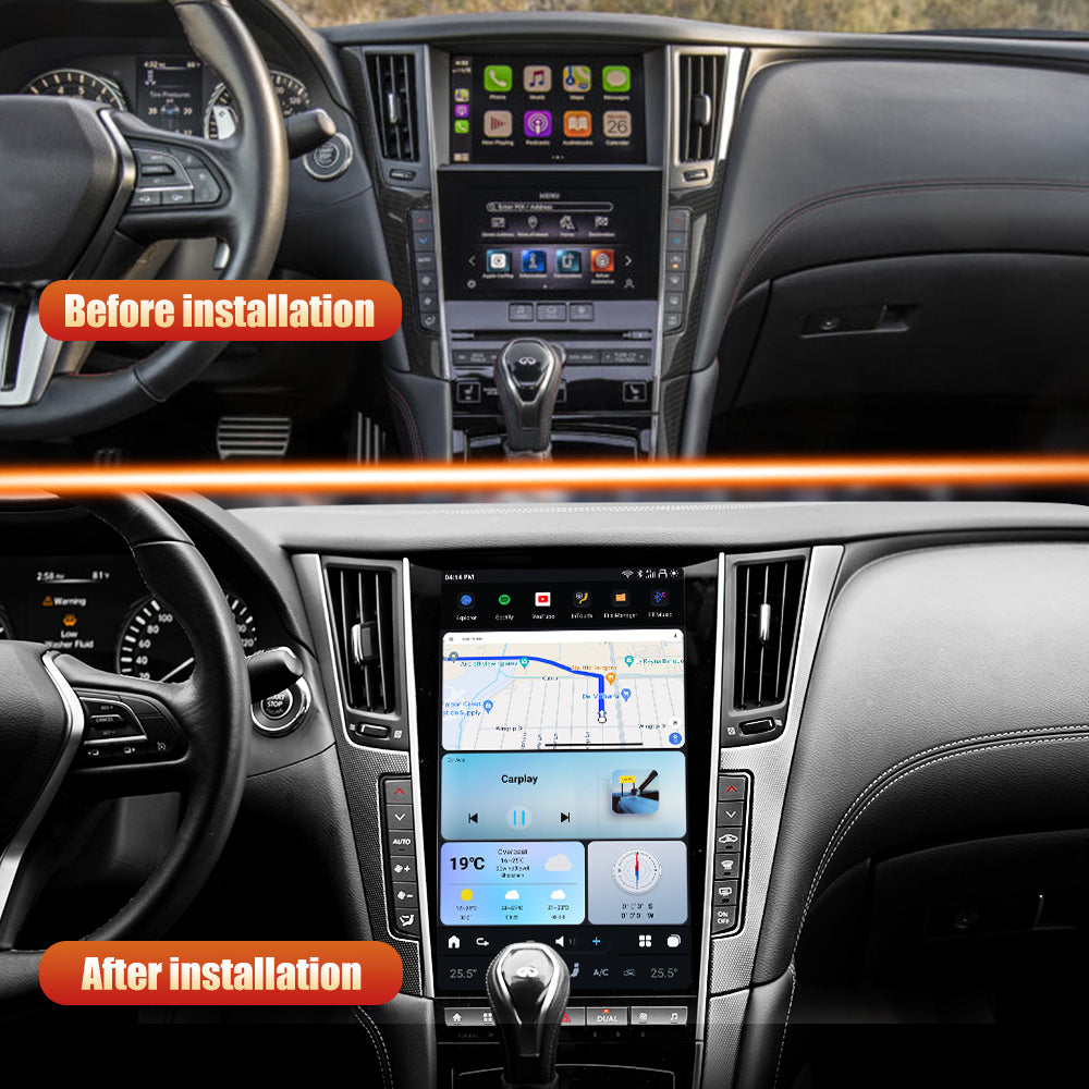 Infiniti Q60 2016-2020 Premium screen before and after