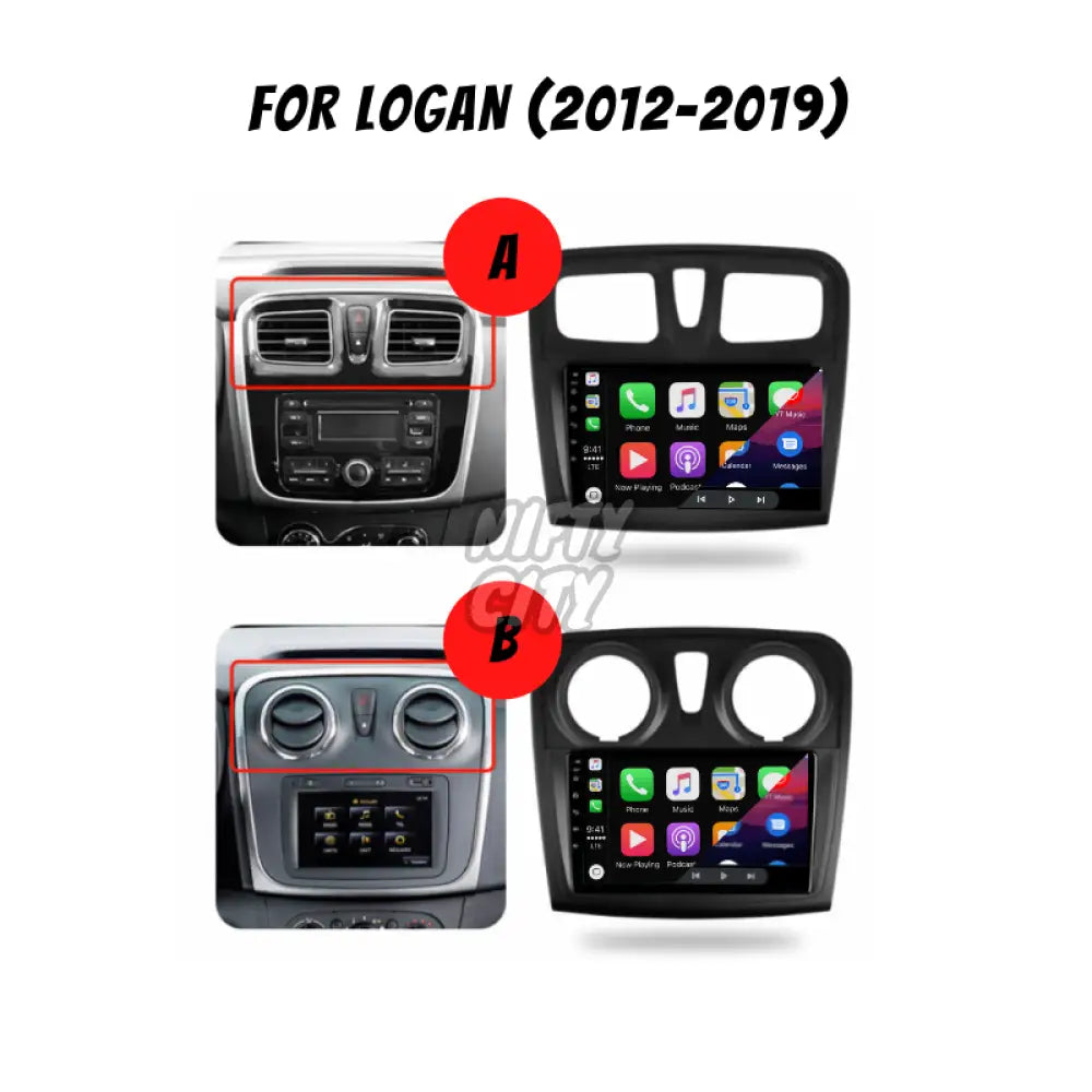 Renault Logan 2012-2019 Apple CarPlay & Android Auto Integration - Nifty City