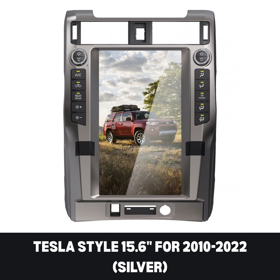 Toyota 4Runner 15.6-inch Tesla-style screen in silver finish for 2010-2022