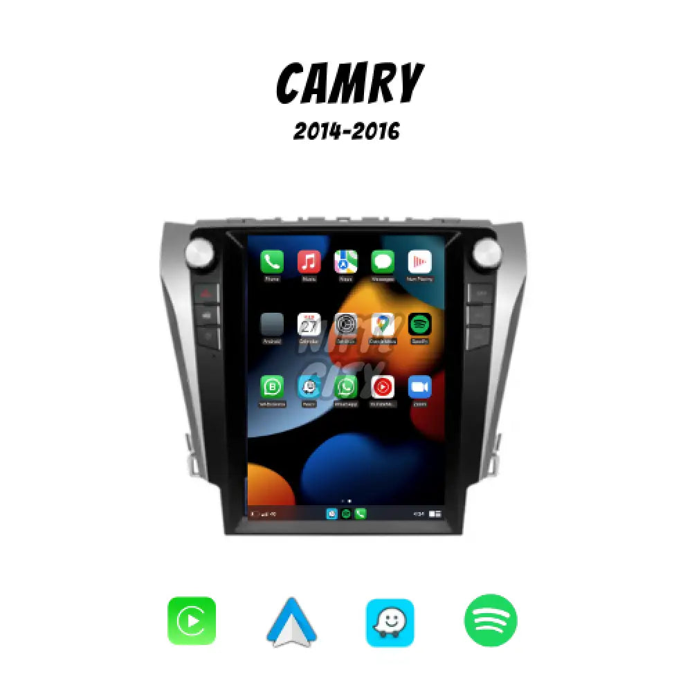 Toyota Camry 2006-2016 Apple CarPlay & Android Auto Tesla-Style - Nifty City